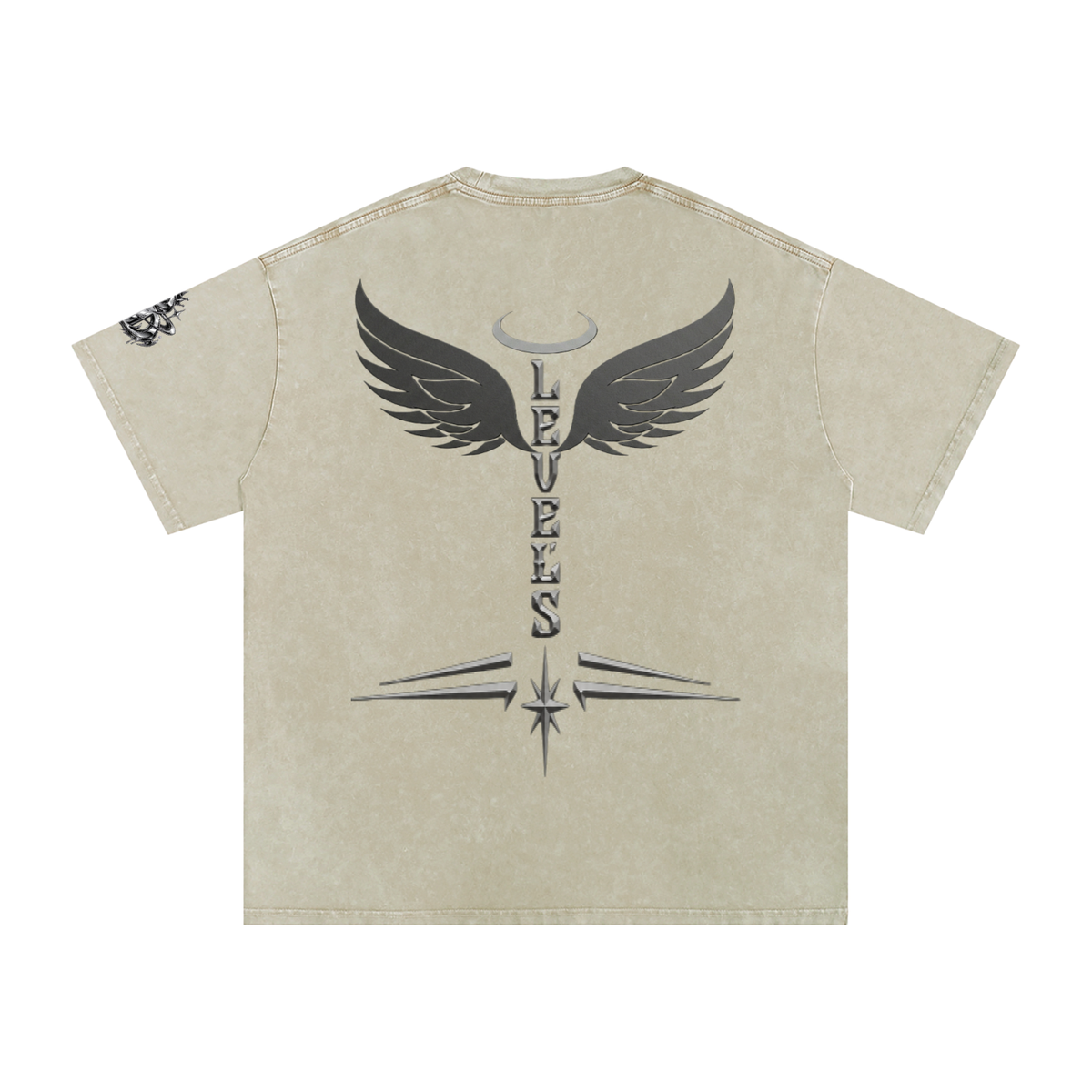 Snow Washed Oversized Cotton T-Shirt