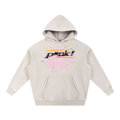 Pink Spyder Snow Wash Fleece Oversize Hoodie