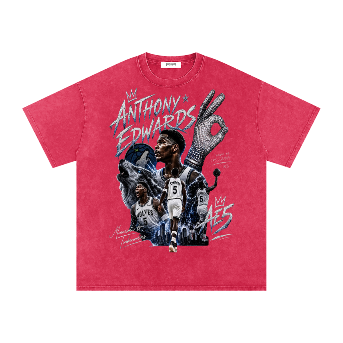 Iceman Ant Man Snow Washed Oversized Cotton T-Shirt