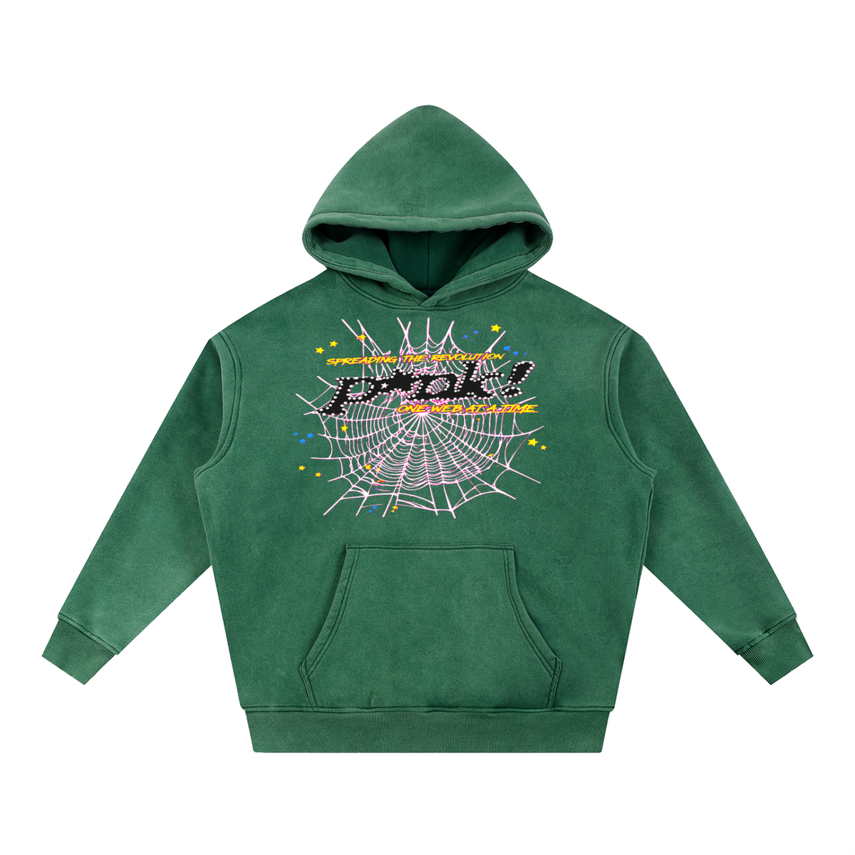 Pink Spyder Snow Wash Fleece Oversize Hoodie