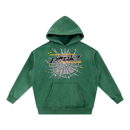 Pink Spyder Snow Wash Fleece Oversize Hoodie