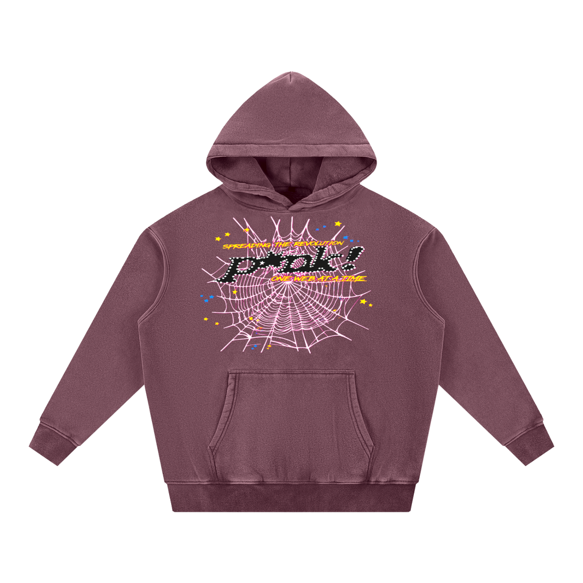 Pink Spyder Snow Wash Fleece Oversize Hoodie