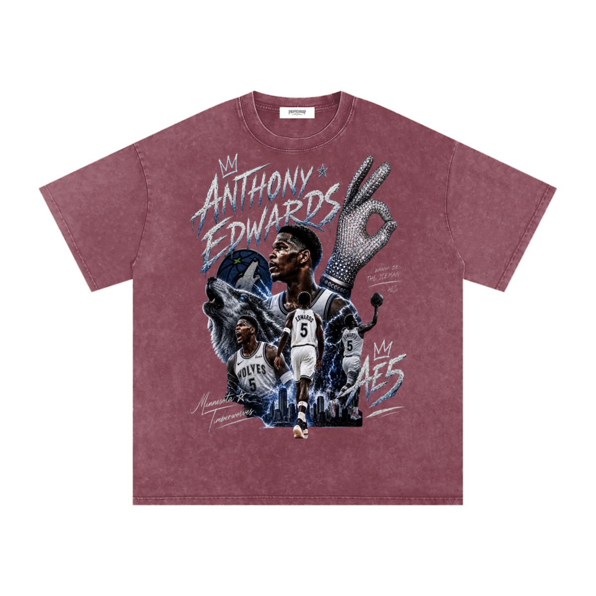 Iceman Ant Man Snow Washed Oversized Cotton T-Shirt