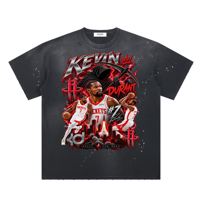 Slim Reaper KD Hand-Frayed Sunfade Paint Splatter T-Shirt