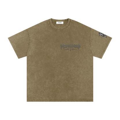 Snow Washed Oversized Cotton T-Shirt