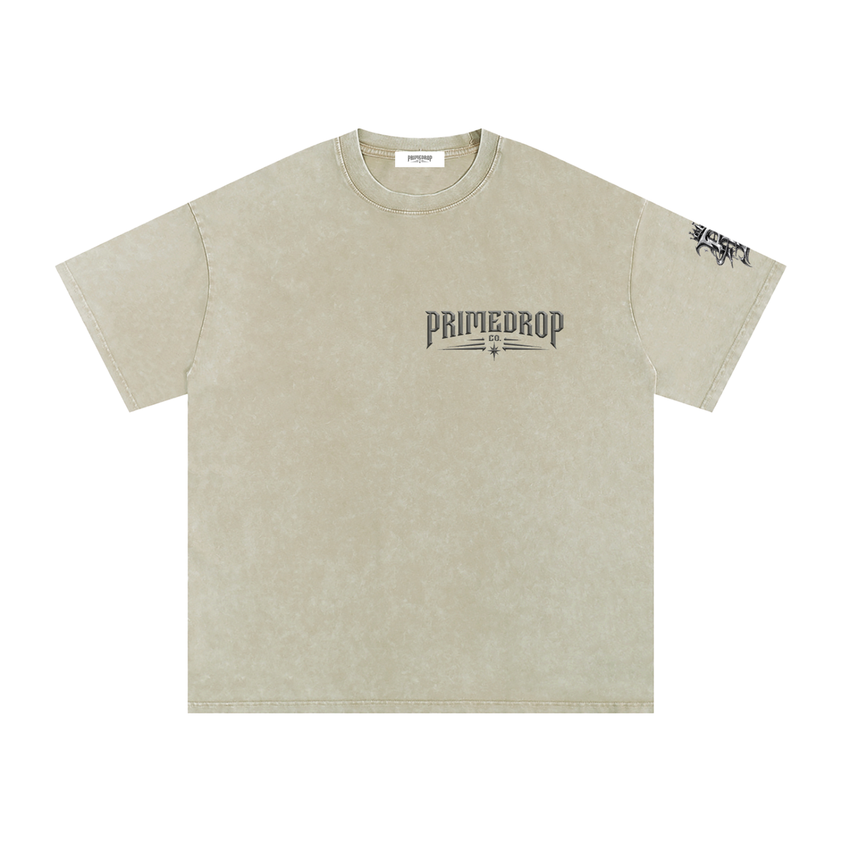 Snow Washed Oversized Cotton T-Shirt