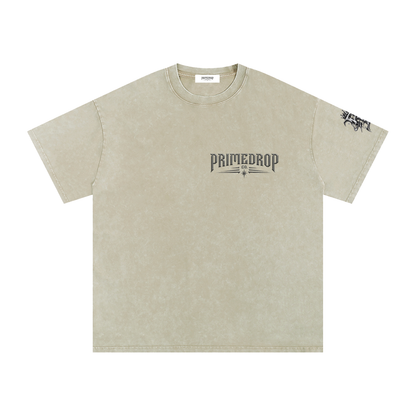 Snow Washed Oversized Cotton T-Shirt