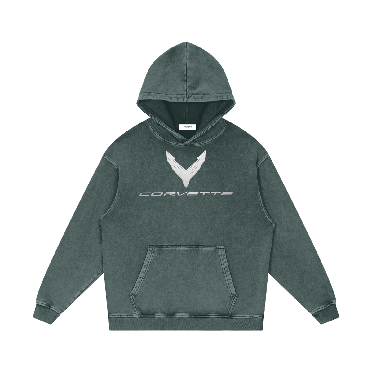 Corvette C8 ZR1X Snow Washed Loose Cotton Hoodie