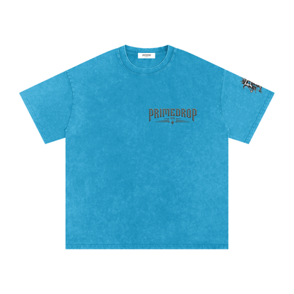 Snow Washed Oversized Cotton T-Shirt