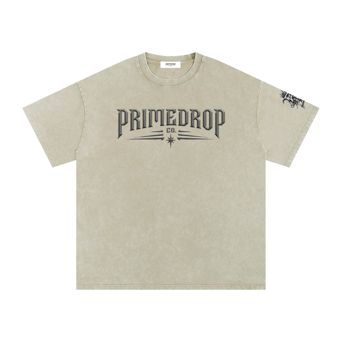 Snow Washed Oversized Cotton T-Shirt