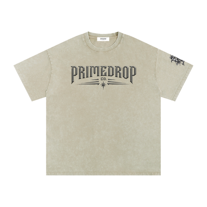 Snow Washed Oversized Cotton T-Shirt