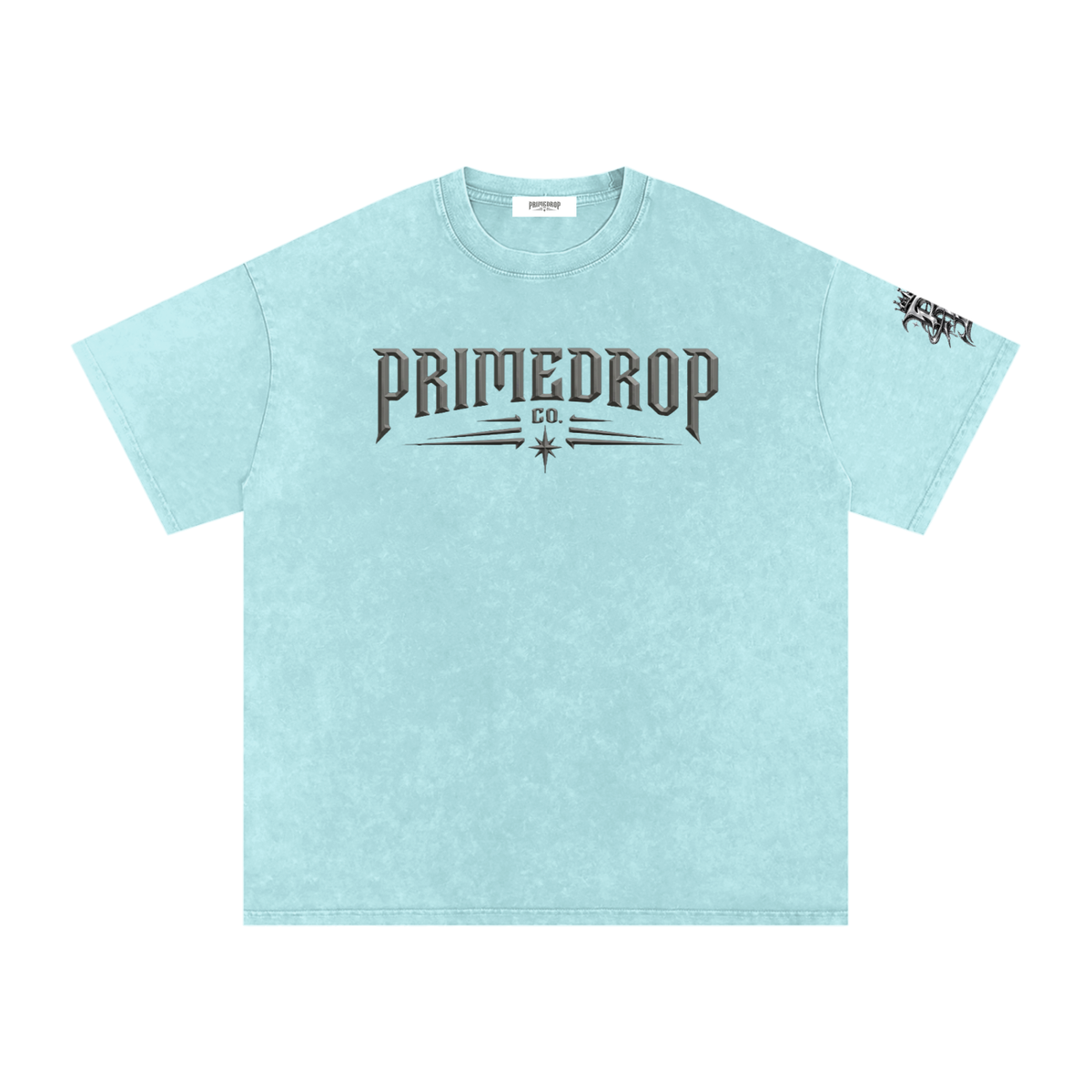 Snow Washed Oversized Cotton T-Shirt