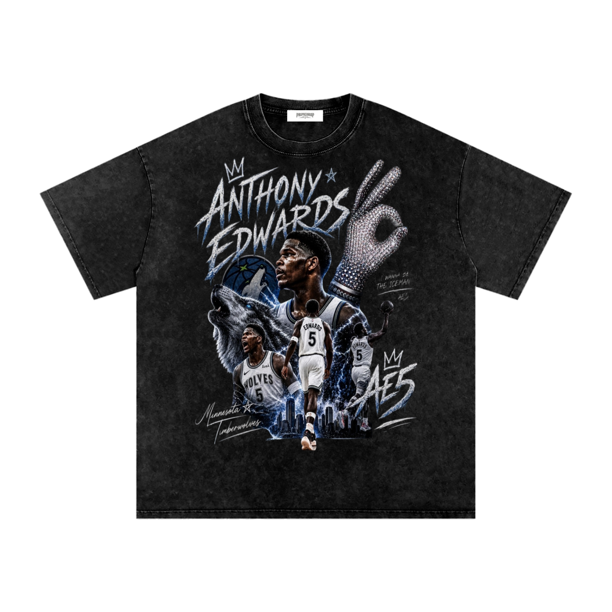 Iceman Ant Man Snow Washed Oversized Cotton T-Shirt