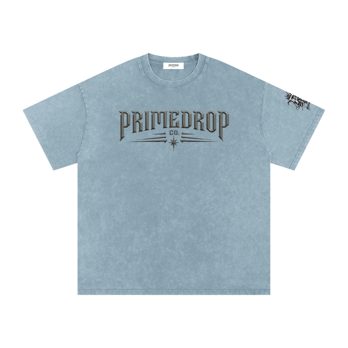 Snow Washed Oversized Cotton T-Shirt