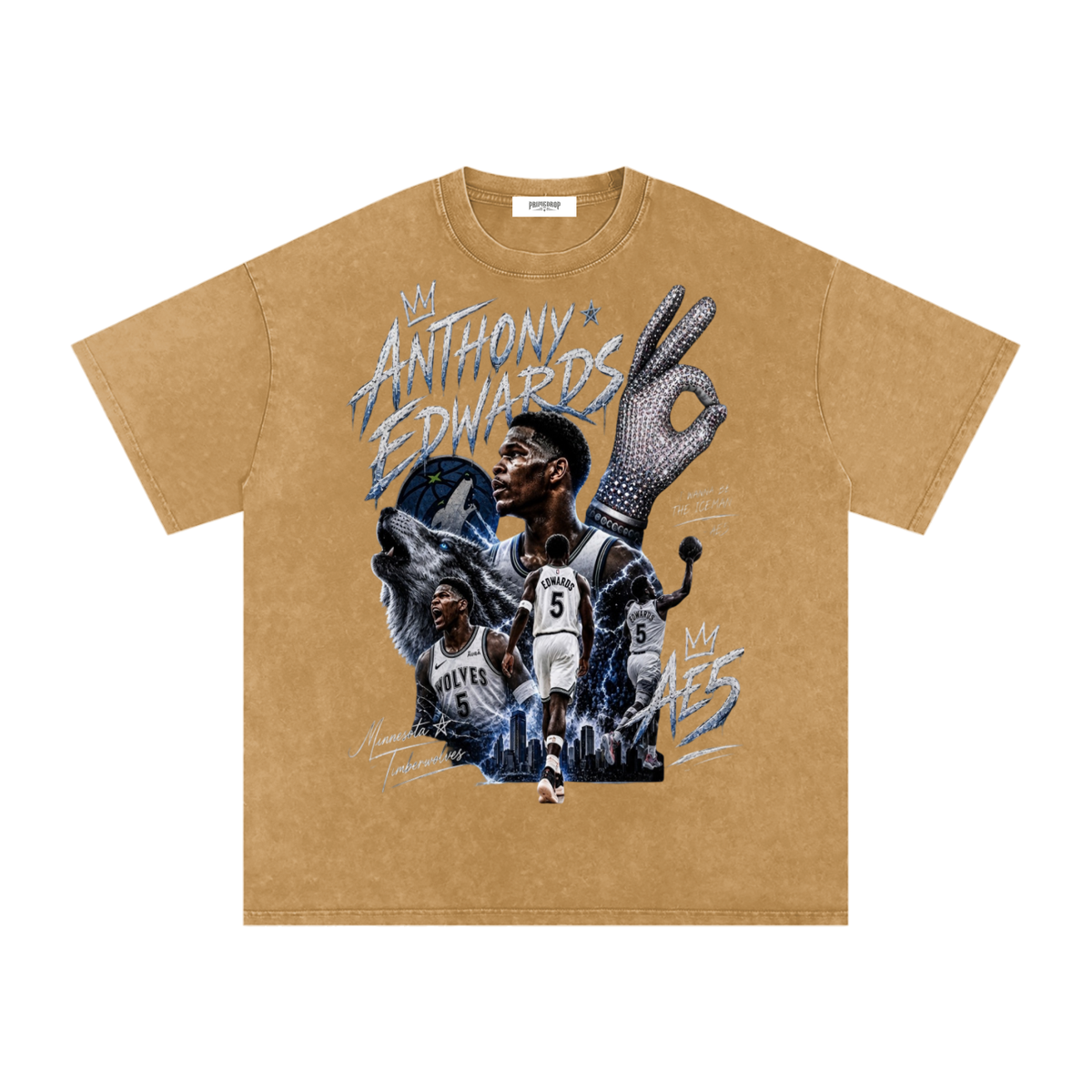 Iceman Ant Man Snow Washed Oversized Cotton T-Shirt