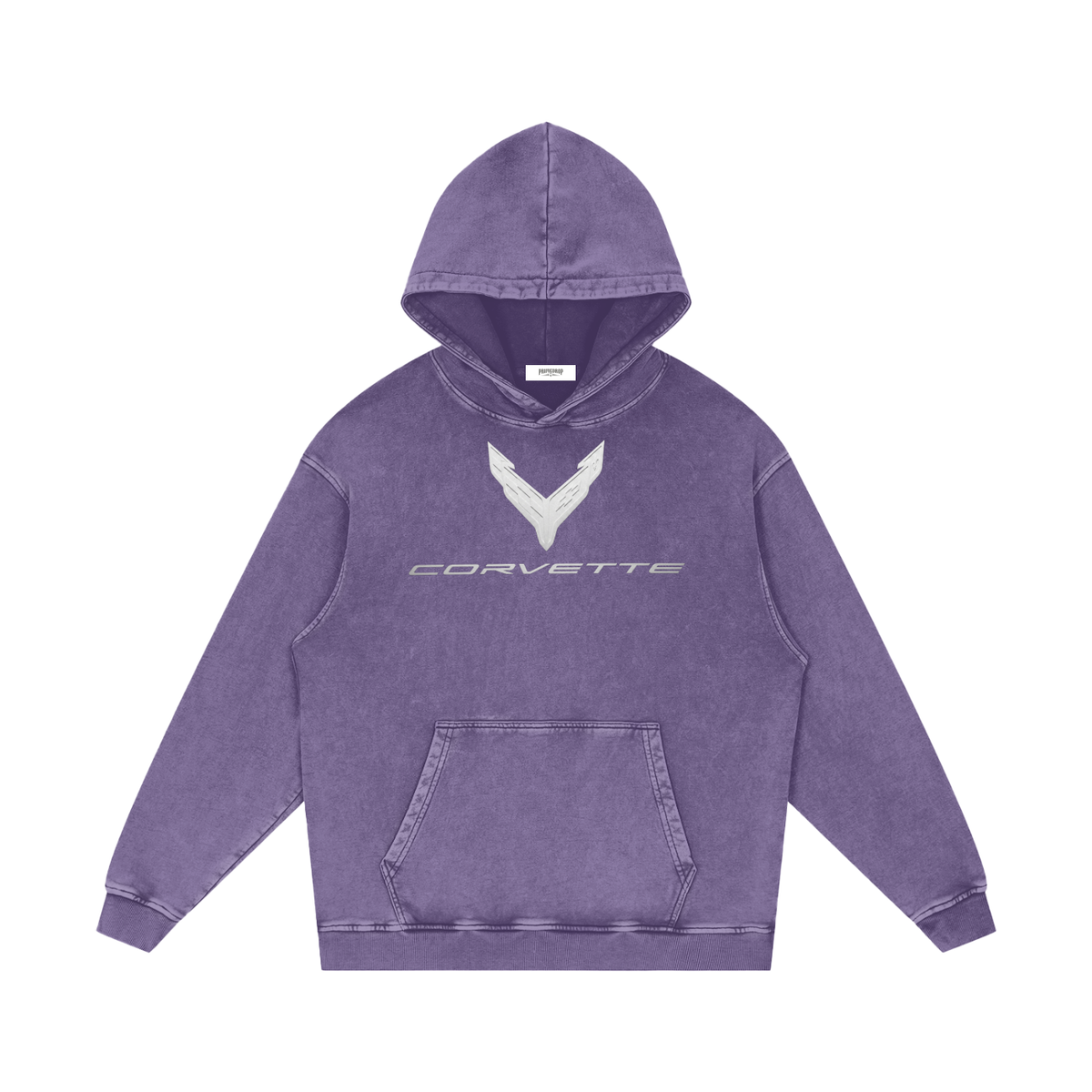 Corvette C8 ZR1X Snow Washed Loose Cotton Hoodie