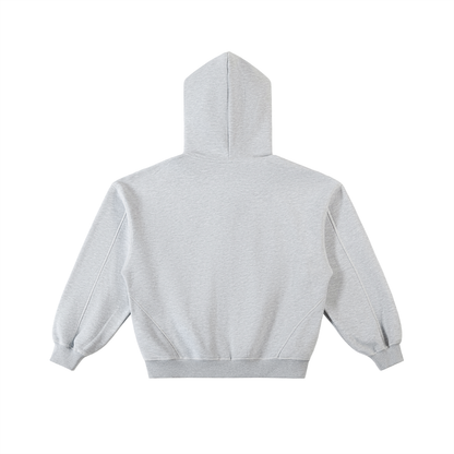 Essentials Fear of God Contrast-Stitched Boxy Fleece Zip Hoodie