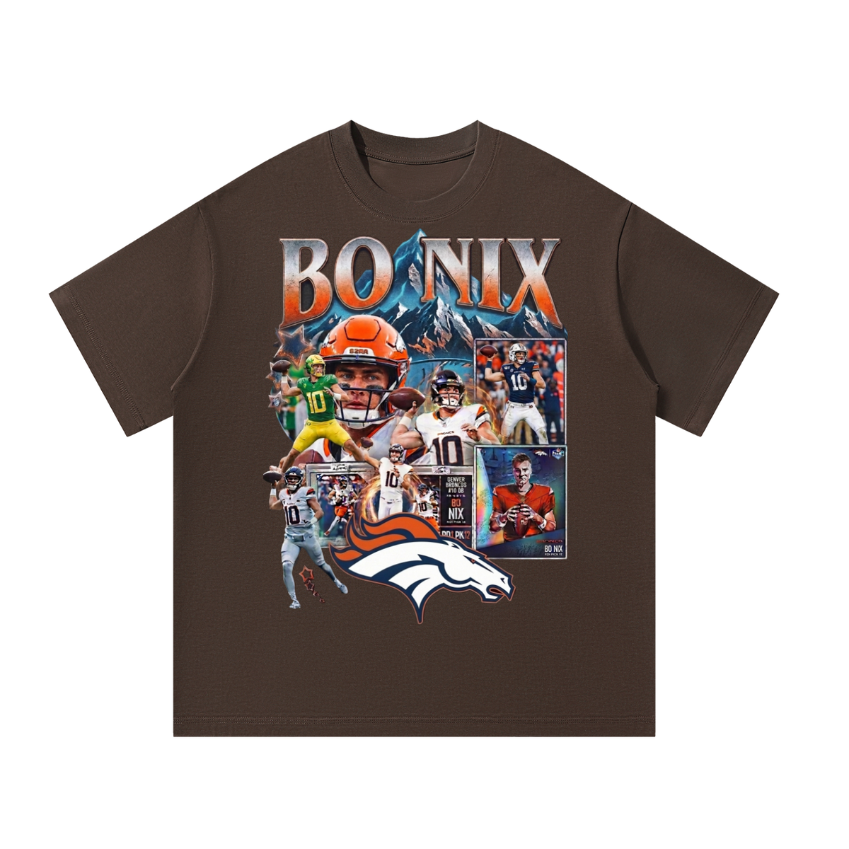 Bo Nix #10 Unisex Oversized T-Shirt