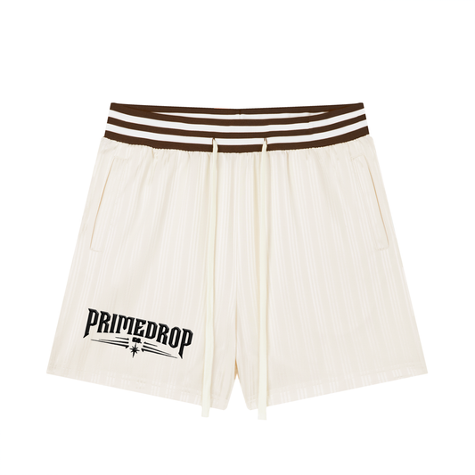 Unisex Striped Drawstring Shorts