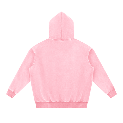 Pink Spyder Snow Wash Fleece Oversize Hoodie