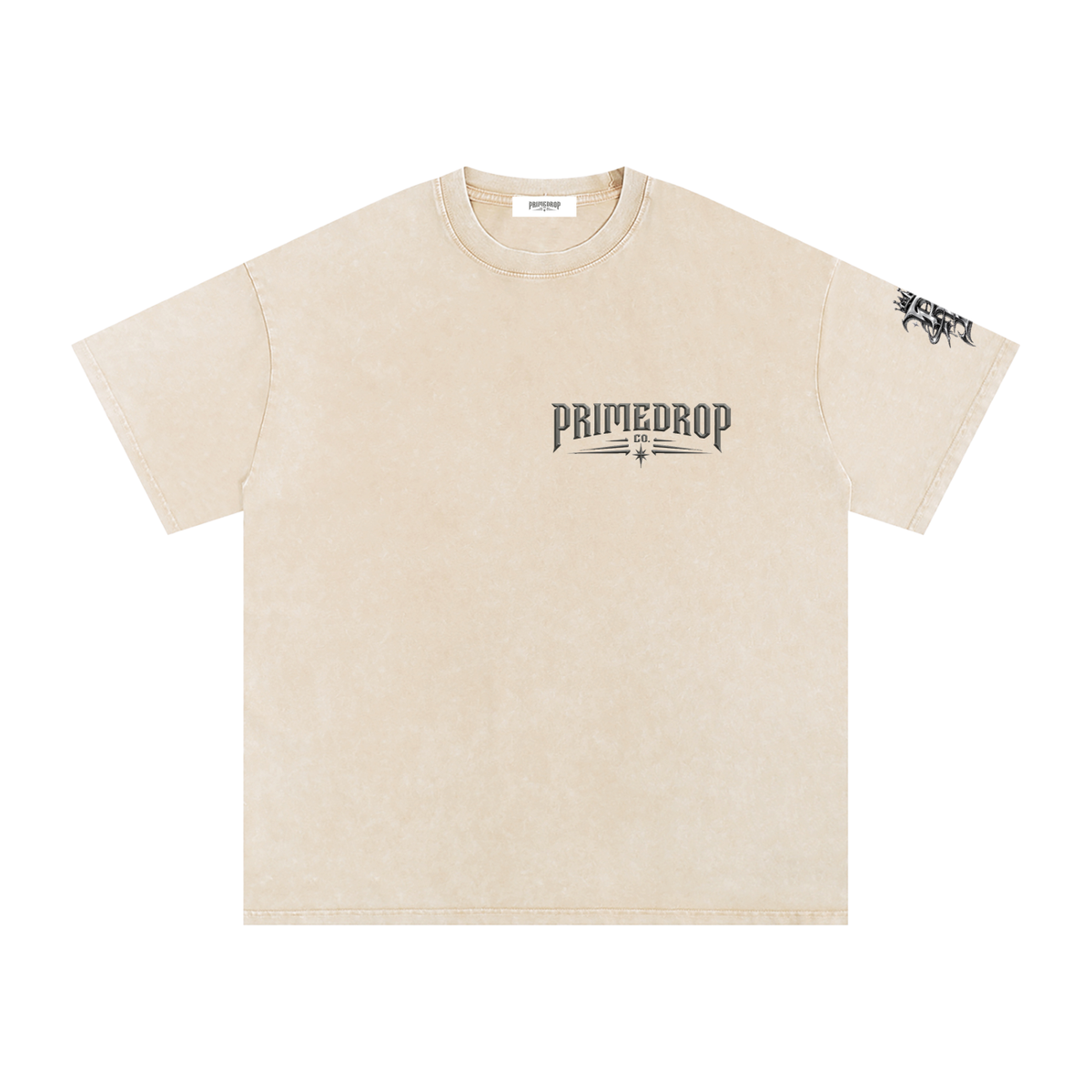 Snow Washed Oversized Cotton T-Shirt