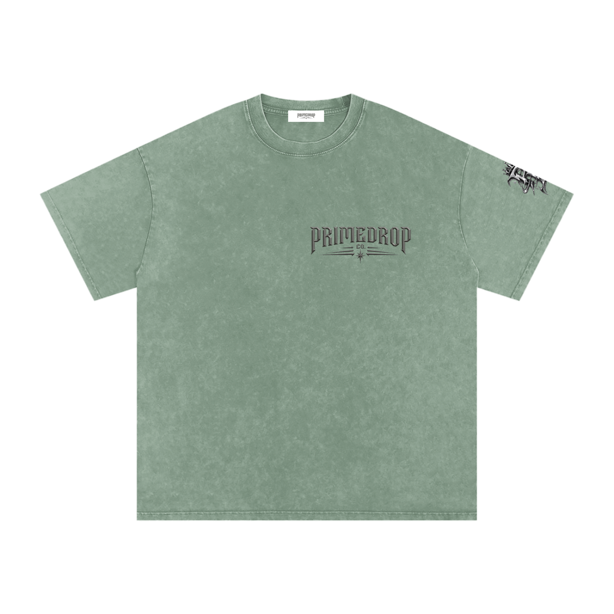 Snow Washed Oversized Cotton T-Shirt