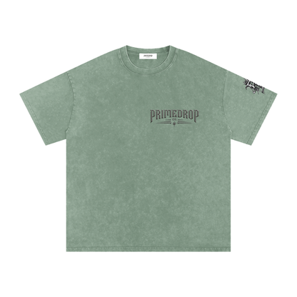 Snow Washed Oversized Cotton T-Shirt