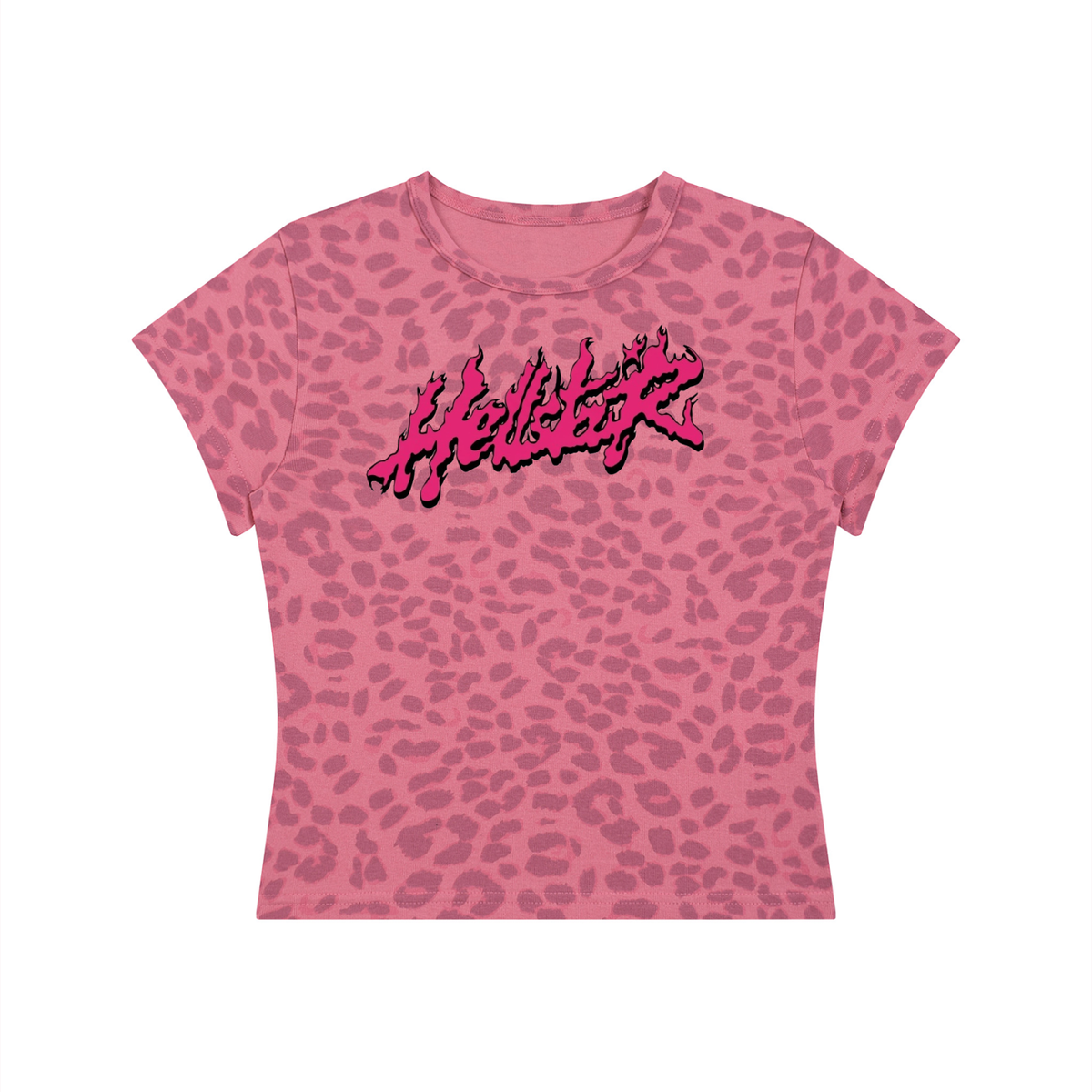 HellStar Women’s Leopard Print Crop T-Shirt