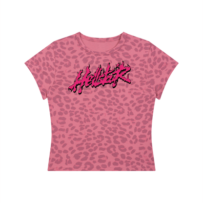 HellStar Women’s Leopard Print Crop T-Shirt