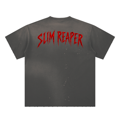 Slim Reaper KD Hand-Frayed Sunfade Paint Splatter T-Shirt