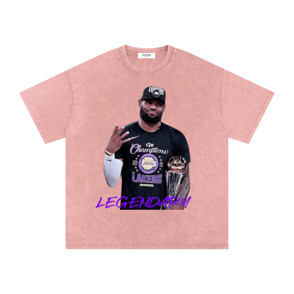 Lebron Legendary Snow Washed Oversized Cotton T-Shirt