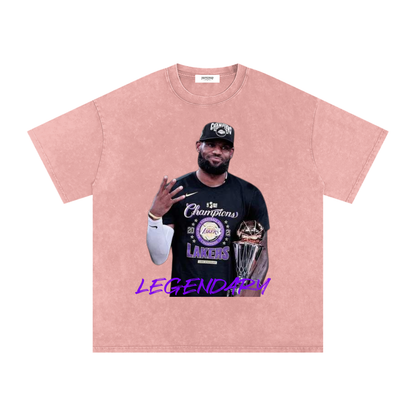 Lebron Legendary Snow Washed Oversized Cotton T-Shirt