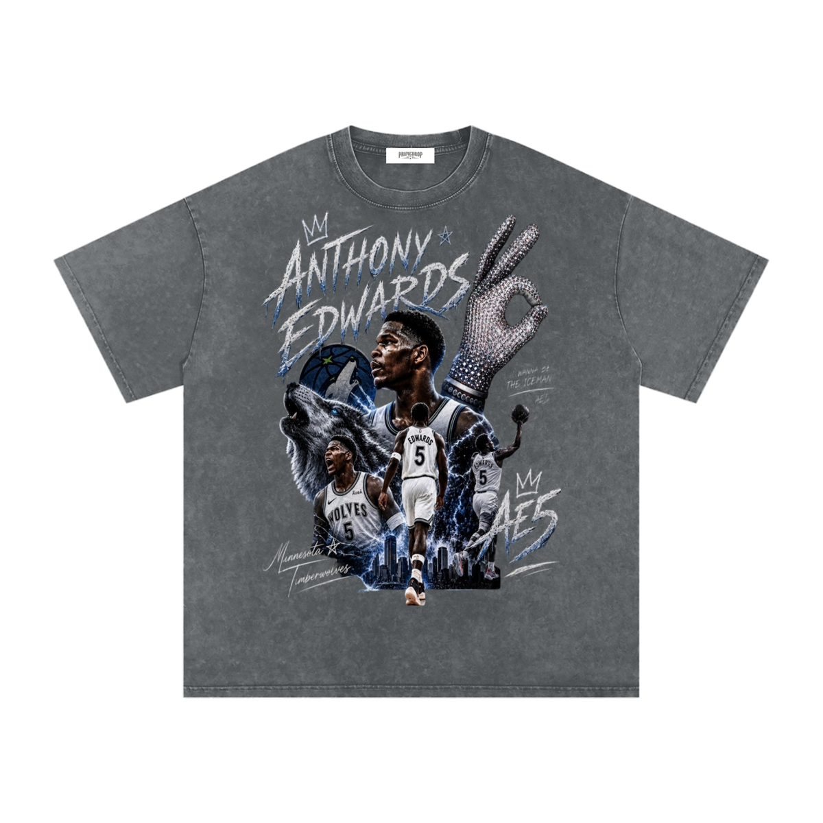 Iceman Ant Man Snow Washed Oversized Cotton T-Shirt